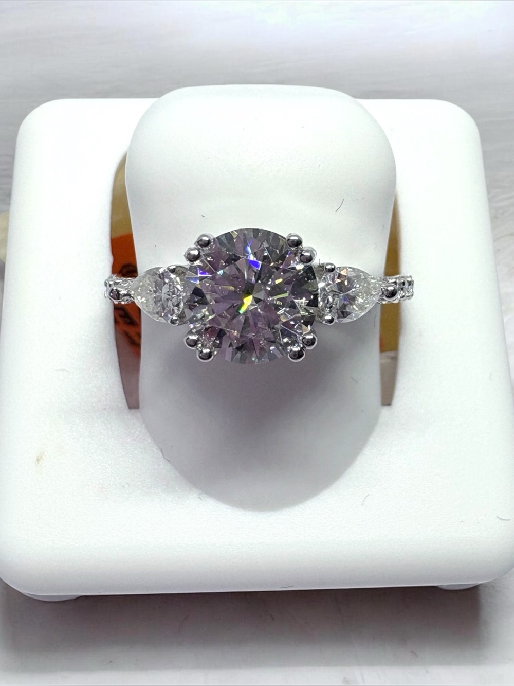 Moissanite 1.25CTW Sterling Silver Solitaire Ring Size 6.25